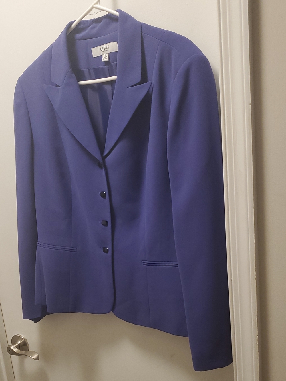 Le Suit Women's Cobalt Blue Single-Breasted Blazer